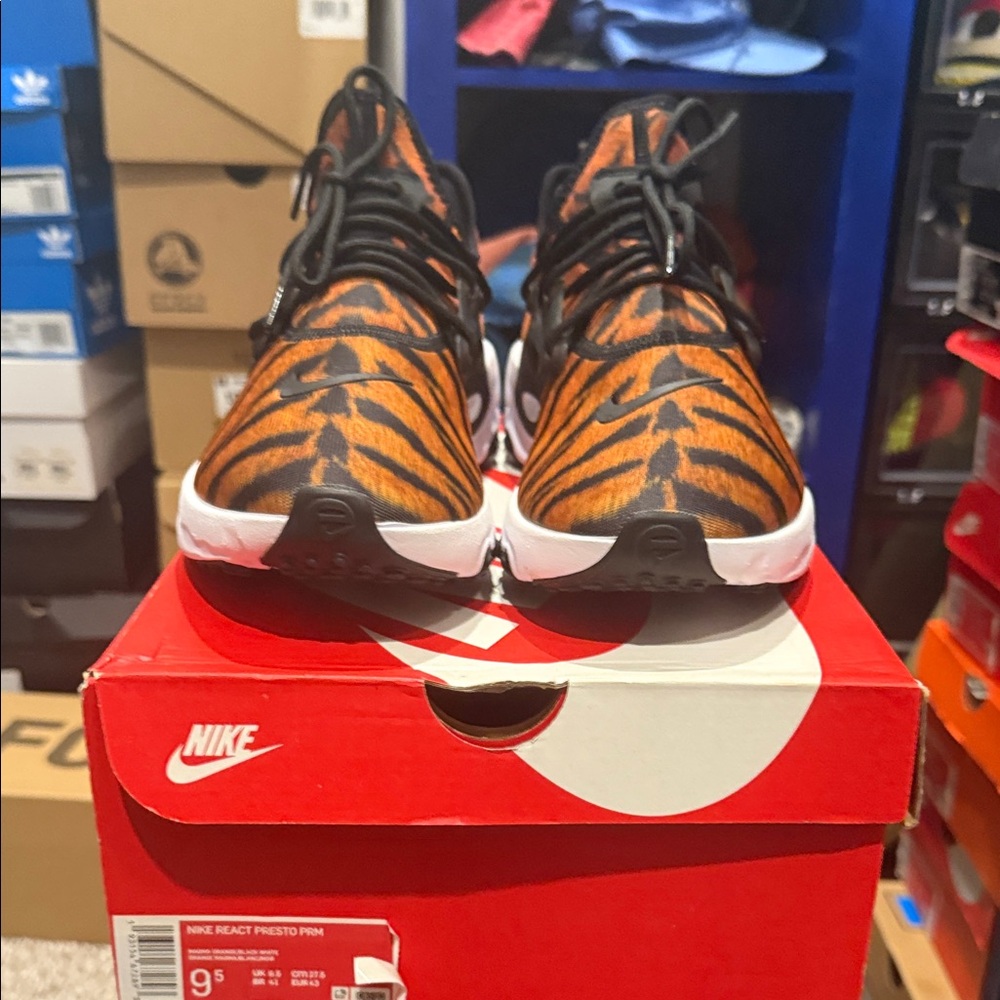 Nike Kids Orange and Black Tiger Sneakers